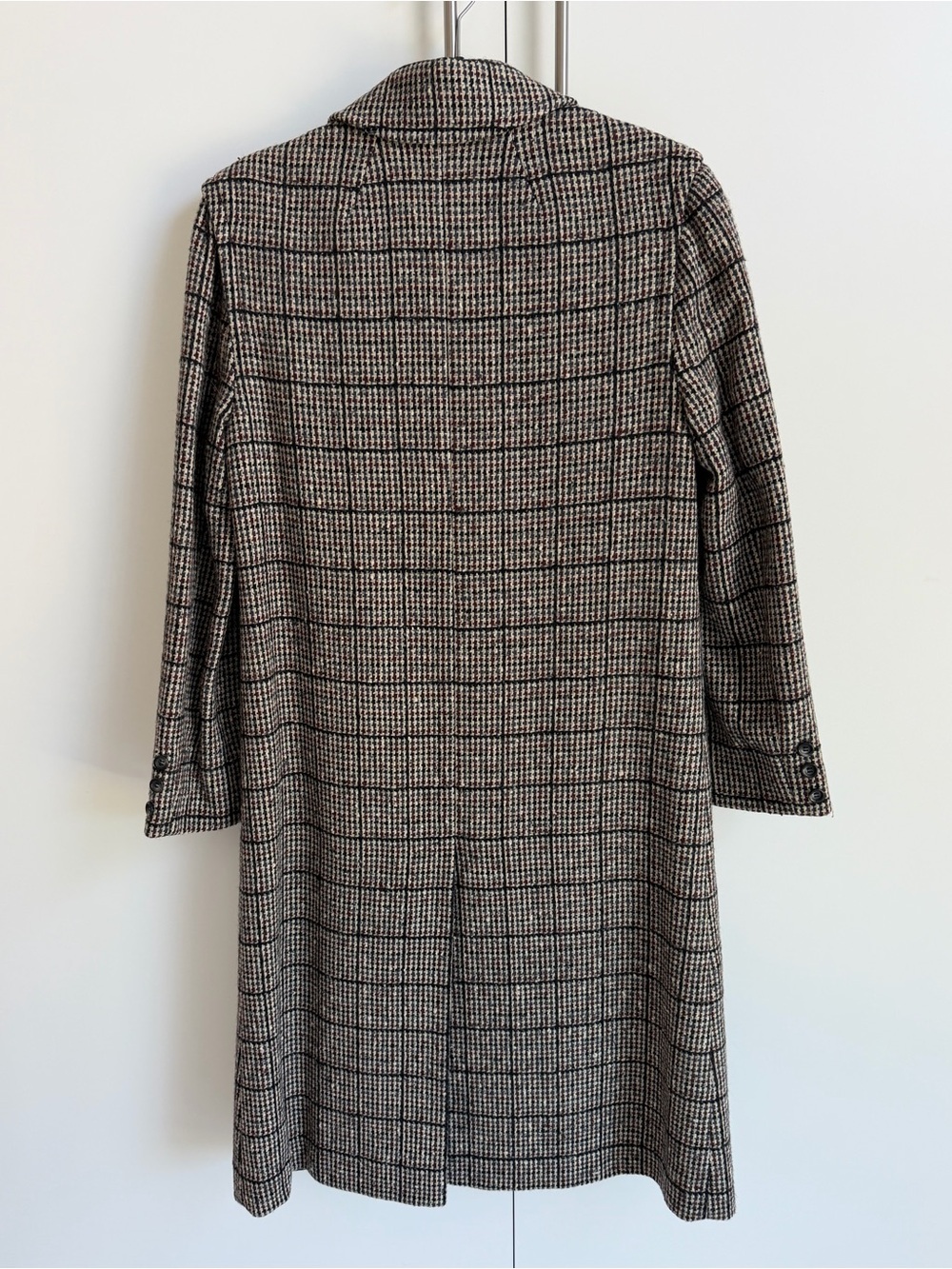 Vintage Pendleton Ltd 100% Virgin Wool Long Coat Plaid Double Breasted 10 USA - Picture 3 of 14
